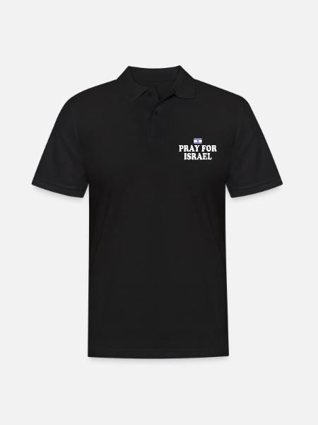 Pray for israel - Men's Polo Shirt - black