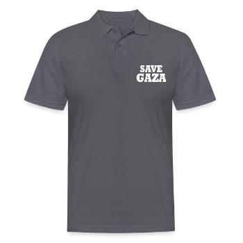 Save gaza - Men's Polo Shirt - charcoal grey - Front - Nico (186cm)
