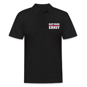 Not your ernst - Männer Poloshirt - Schwarz - Vorne - Kai (181cm)