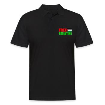 Free palestine - Polo Homme - noir - Devant - Kai (181cm)