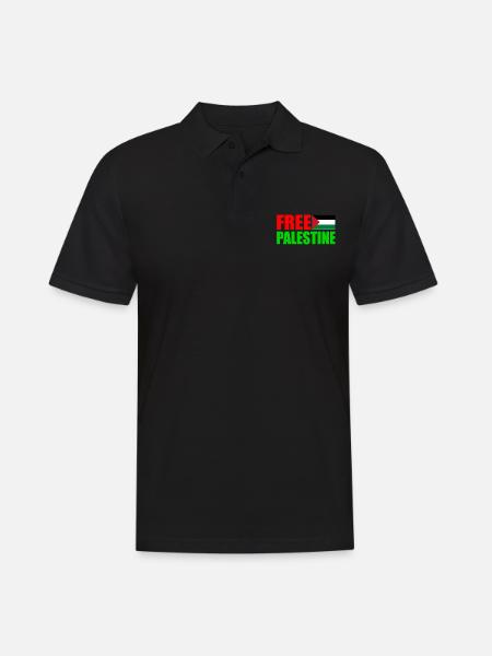 Free palestine - Men's Polo Shirt - black