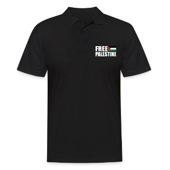 Free palestine - Polo Homme - noir - Devant - Kai (181cm)