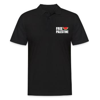 Free palestine - Männer Poloshirt - Schwarz - Vorne - Kai (181cm)