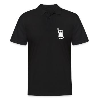 Chat en métal - Polo Homme - noir - Devant - Kai (181cm)