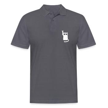 Chat en métal - Polo Homme - charbon - Devant - Nico (186cm)
