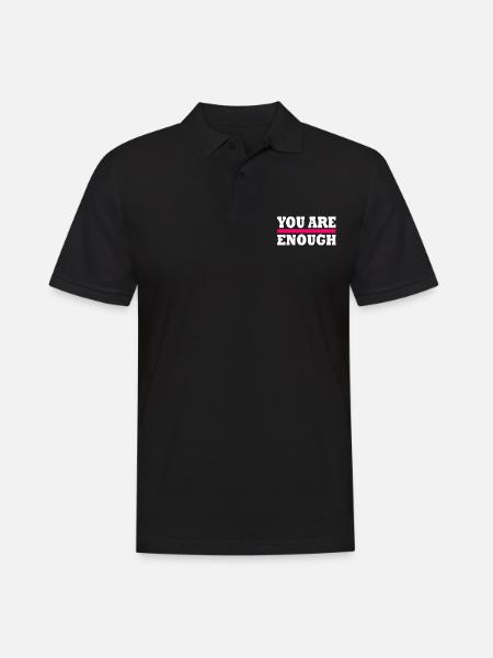 You are enough - Men's Polo Shirt - black