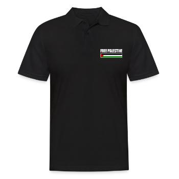 Free palestine - Polo Homme - noir - Devant - Kai (181cm)