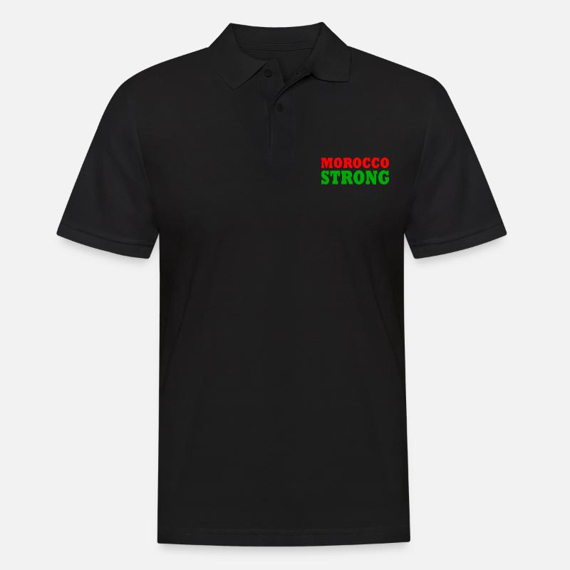 Morocco strong - Männer Poloshirt - Schwarz