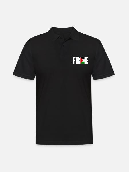 Free palestine - Men's Polo Shirt - black