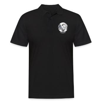 Halloween Hexe Fledermaus - Männer Poloshirt - Schwarz - Vorne - Kai (181cm)