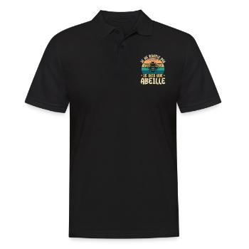 Ich schnarche nicht, ich träume, ich bin eine Biene - Männer Poloshirt - Schwarz - Vorne - Kai (181cm)