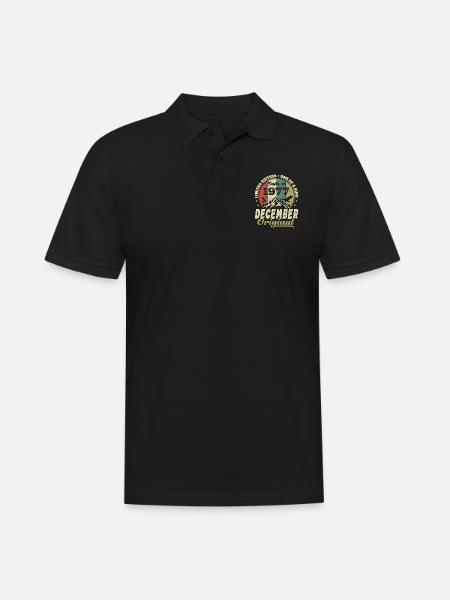 Vintage Retro Geburtstagsgeschenk - Dezember 1977 - Männer Poloshirt - Schwarz