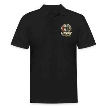 Vintage Cadeau Anniversaire Rétro - Décembre 1996 - Polo Homme - noir - Devant - Kai (181cm)