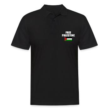 Free palestine - Polo Homme - noir - Devant - Kai (181cm)