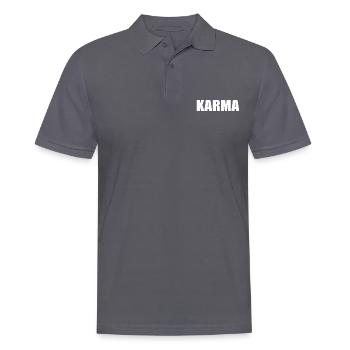 Karma - Men's Polo Shirt - charcoal grey - Front - Nico (186cm)