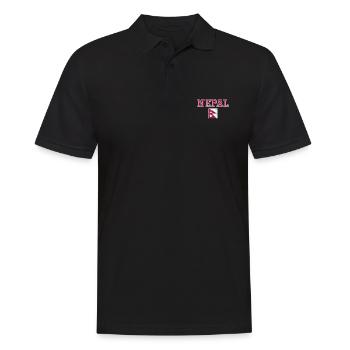 Nepal - Men's Polo Shirt - black - Front - Kai (181cm)