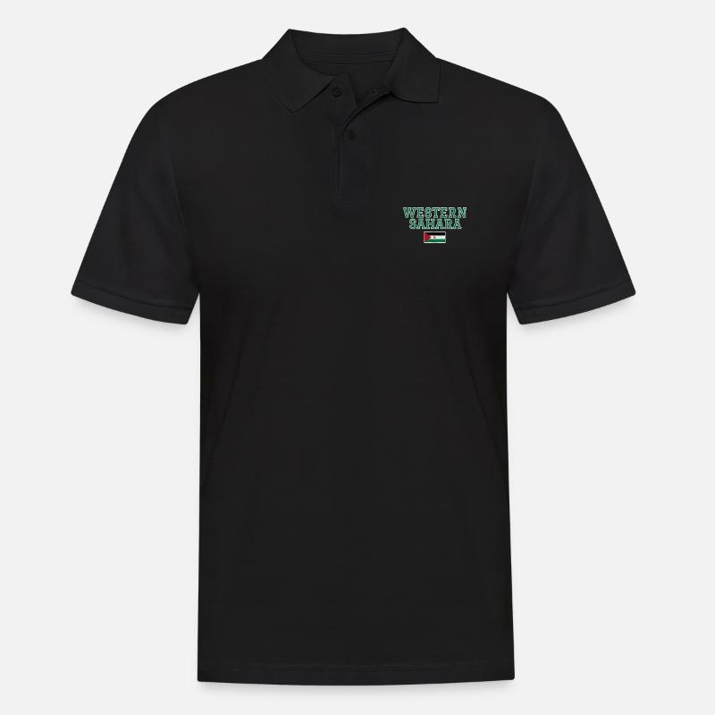 Westsahara - Männer Poloshirt - Schwarz