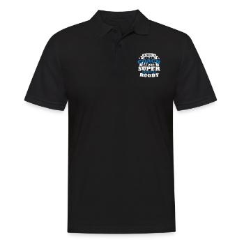 Je suis le coach d une super équipe de rugby - Polo Homme - noir - Devant - Kai (181cm)