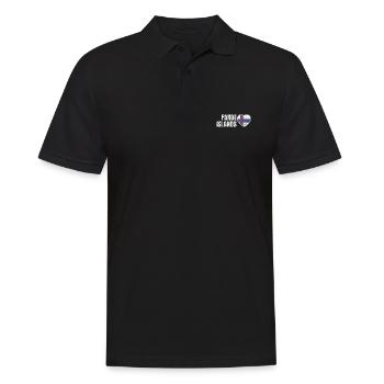 Färöer Inseln - Männer Poloshirt - Schwarz - Vorne - Kai (181cm)