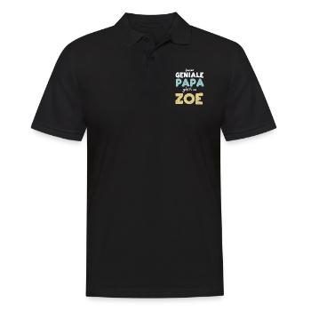 Dieser Geniale Papa Gehört Zu Zoe - Männer Poloshirt - Schwarz - Vorne - Kai (181cm)