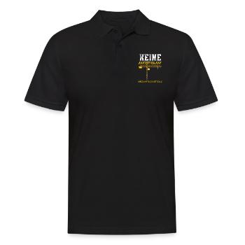 Keine Zeit Ich Muss Auf Die Baus... - Männer Poloshirt - Schwarz - Vorne - Kai (181cm)