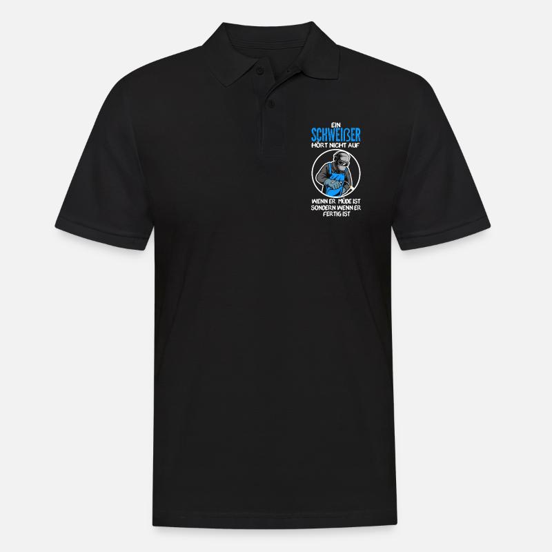 Schweißer Beruf Handwerker Geschenk - Männer Poloshirt - Schwarz