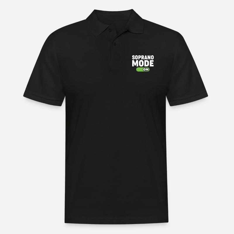 soprano mode on - Männer Poloshirt - Schwarz