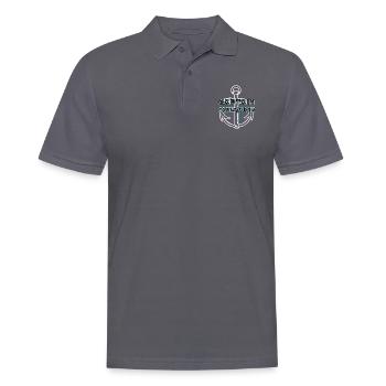 CAPTAIN AWESOME GLITCH - Männer Poloshirt - Anthrazit - Vorne - Nico (186cm)