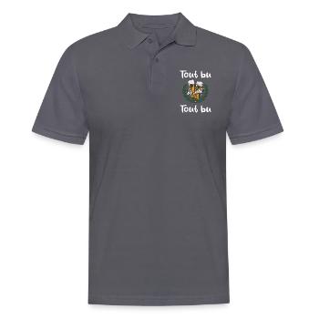 Tout bu or not tout bu t-shirt bière homme - Polo Homme - charbon - Devant - Nico (186cm)