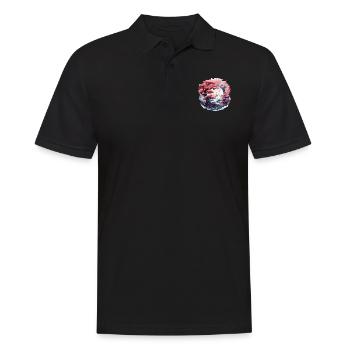 Festival des cerisiers en fleurs - Polo Homme - noir - Devant - Kai (181cm)