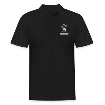 Meine Meinung zu dem Ganzen - Männer Poloshirt - Schwarz - Vorne - Kai (181cm)