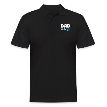 Dad to be Boy Dad Schwangerschaft Papa - Männer Poloshirt - Schwarz - Vorne - Kai (181cm)
