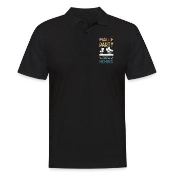 Malle Party Crew - Männer Poloshirt - Schwarz - Vorne - Kai (181cm)