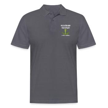 Thème Grenouille Méditation Pensée Pensée Positif - Polo Homme - charbon - Devant - Nico (186cm)