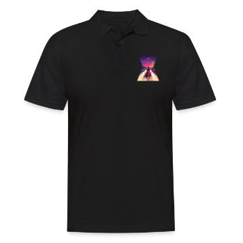 80er Retro Auto - Männer Poloshirt - Schwarz - Vorne - Kai (181cm)