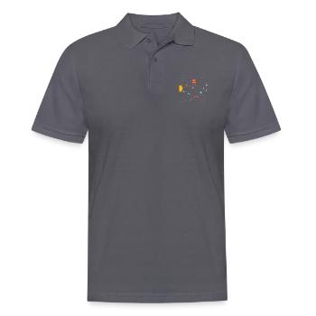 Tesla in Space Solar System SpaceX - Männer Poloshirt - Anthrazit - Vorne - Nico (186cm)