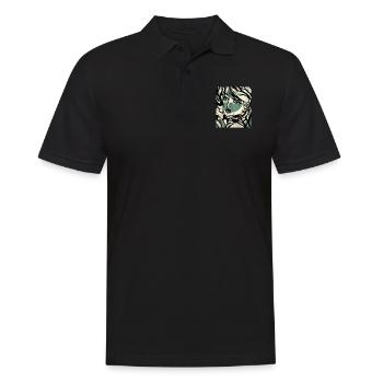 PopArt Women green - Männer Poloshirt - Schwarz - Vorne - Kai (181cm)