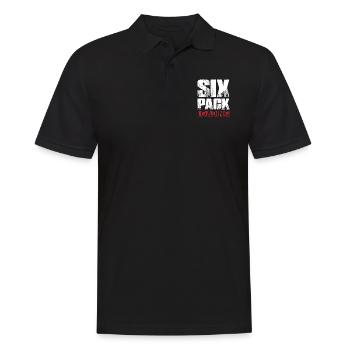 Six Pack Loading Dunkel coole shirts ch / at - Männer Poloshirt - Schwarz - Vorne - Kai (181cm)