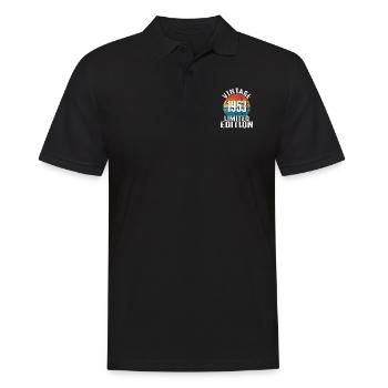 Année de naissance 1953 Vintage Limited Edition Retro - Polo Homme - noir - Devant - Kai (181cm)