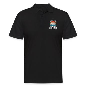 Geburtsjahr 2000 Vintage Limited Edition Retro - Männer Poloshirt - Schwarz - Vorne - Kai (181cm)