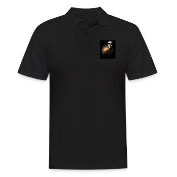 Dangerous Halloween skeleton with flame on the back - Men's Polo Shirt - black - Front - Kai (181cm)