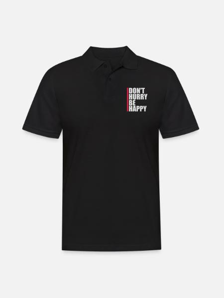 Don't hurry be happy - Men's Polo Shirt - black