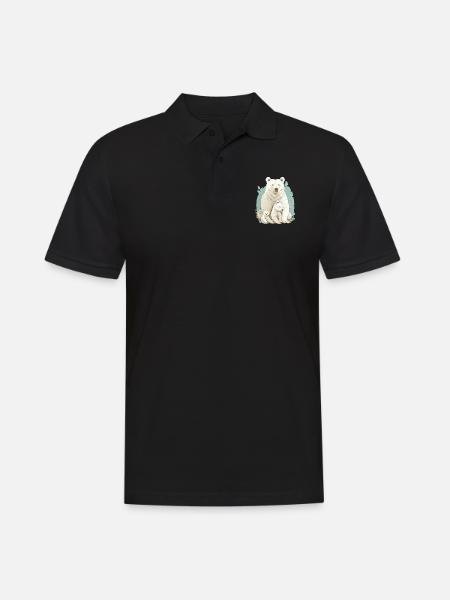 Mom Bear - Men's Polo Shirt - black