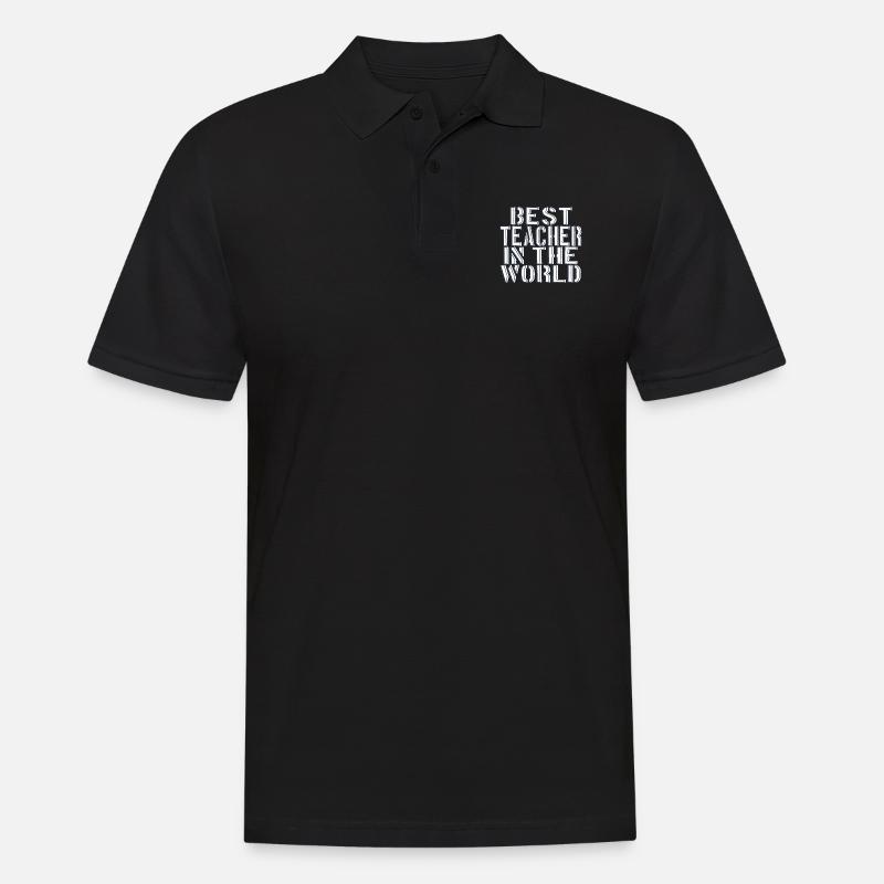 Bester Lehrer der Welt - Männer Poloshirt - Schwarz