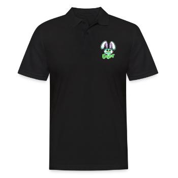 Cooler Osterhase - Männer Poloshirt - Schwarz - Vorne - Kai (181cm)