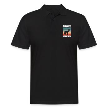 Kojotenflüsterer Kojotenjagd Kojote Geschenk - Männer Poloshirt - Schwarz - Vorne - Kai (181cm)