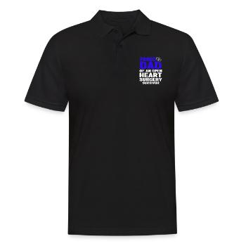 Open Heart Surgery Gift - Men's Polo Shirt - black - Front - Kai (181cm)