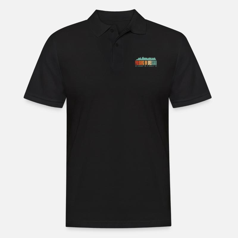 Freiburg - Männer Poloshirt - Schwarz