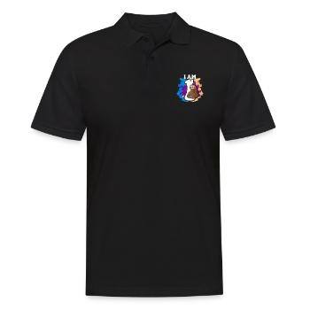 Je suis 1 paresseux - Polo Homme - noir - Devant - Kai (181cm)