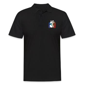 I am 3 sloth - Men's Polo Shirt - black - Front - Kai (181cm)